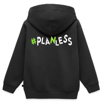 heute keine Idee kein Plan Ahnungslos planlos - Kinder Premium Organic Zip Hoodie - Schwarz - Hinten - AI Model Kid Male (0cm)
