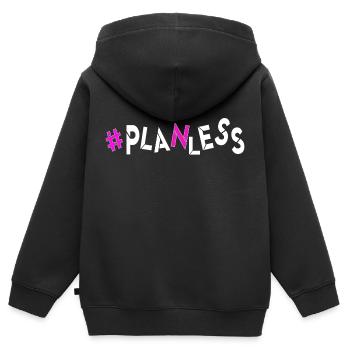 heute keine Idee kein Plan Ahnungslos planlos - Kinder Premium Organic Zip Hoodie - Schwarz - Hinten - AI Model Kid Male (0cm)