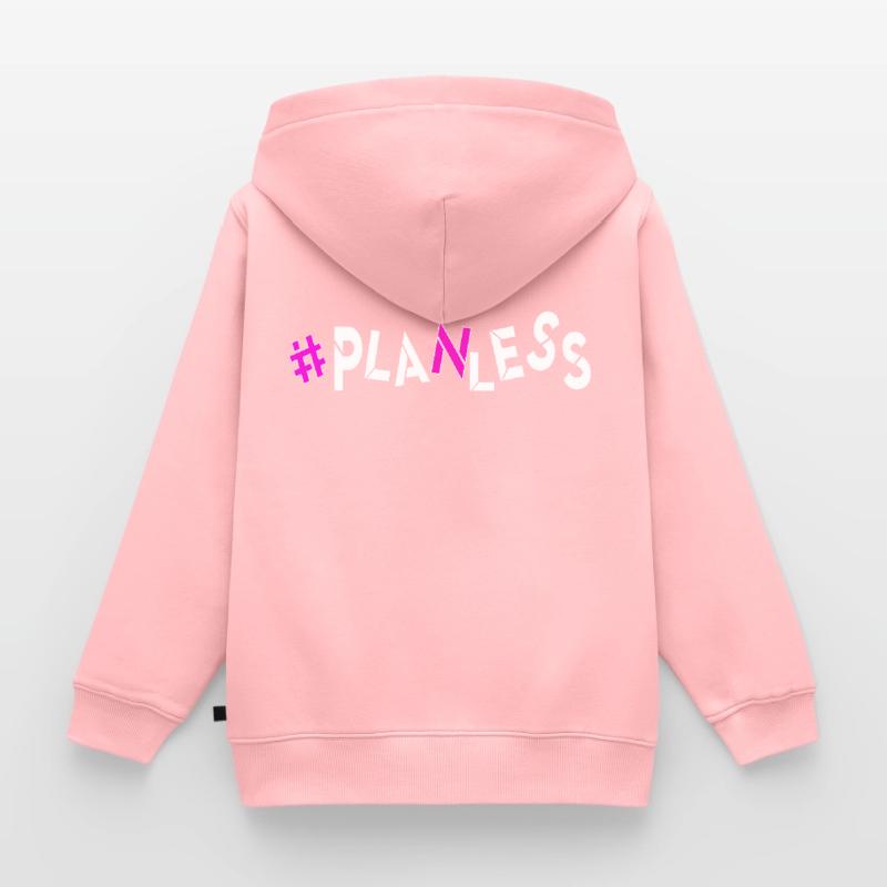 no plan today no idea burnout headless relax head Kids Premium Organic Zip-up Hoodie