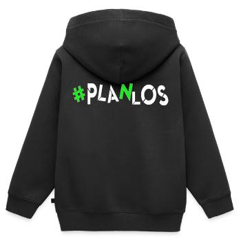 heute keine Idee kein Plan kopflos planlos - Kinder Premium Organic Zip Hoodie - Schwarz - Hinten - AI Model Kid Male (0cm)