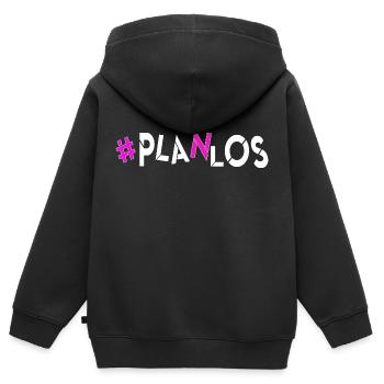 heute keine Idee kein Plan ideelos kopflos planlos - Kinder Premium Organic Zip Hoodie - Schwarz - Hinten - AI Model Kid Male (0cm)