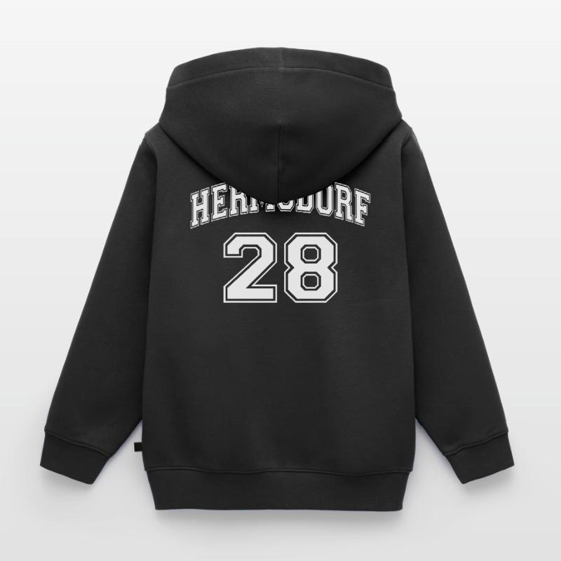 HERMSDORF 28 Nostalgia Design Code postal du quartier de Berlin Sweat Premium à capuche zippé enfant bio