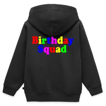 Birthday squad - Kinder Premium Organic Zip Hoodie - Schwarz - Hinten - AI Model Kid Male (0cm)
