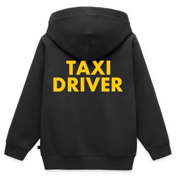 Taxi driver - Kinder Premium Organic Zip Hoodie - Schwarz - Hinten - AI Model Kid Male (0cm)