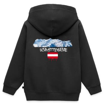 schmittenhöhe,berg,berge,österreich,skigebiet,ski - Kinder Premium Organic Zip Hoodie - Schwarz - Hinten - AI Model Kid Male (0cm)
