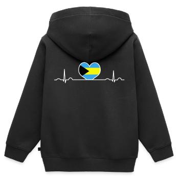 Bahamas - Sweat Premium à capuche zippé enfant bio - noir - Dos - AI Model Kid Male (0cm)