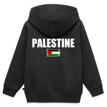 Palästina Palestina - Kinder Premium Organic Zip Hoodie - Schwarz - Hinten - AI Model Kid Male (0cm)
