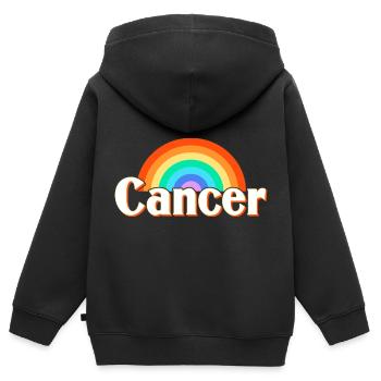 Sternzeichen Krebs - Kinder Premium Organic Zip Hoodie - Schwarz - Hinten - AI Model Kid Male (0cm)