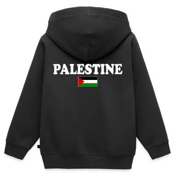Palestina - Kinder Premium Organic Zip Hoodie - Schwarz - Hinten - AI Model Kid Male (0cm)