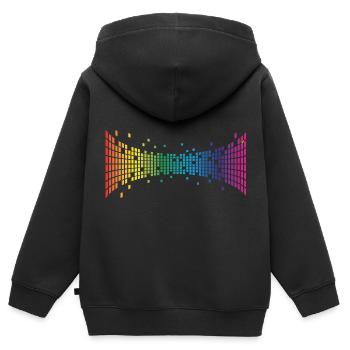 Liebe für alle! Die Welt ist bunt! Geschenk LGBT - Kinder Premium Organic Zip Hoodie - Schwarz - Hinten - AI Model Kid Male (0cm)