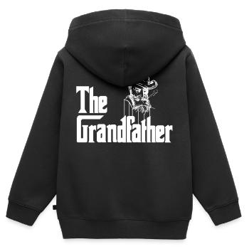 Opa Grandfather Großeltern Großvater - Kinder Premium Organic Zip Hoodie - Schwarz - Hinten - AI Model Kid Male (0cm)