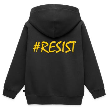 Resist - Kids Premium Organic Zip-up Hoodie - black - Back - AI Model Kid Male (0cm)