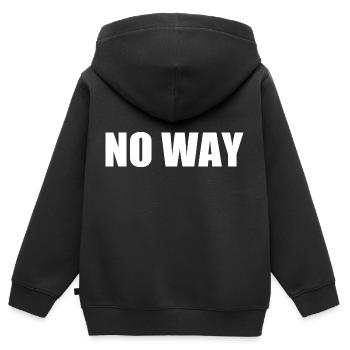 No way - Kids Premium Organic Zip-up Hoodie - black - Back - AI Model Kid Male (0cm)