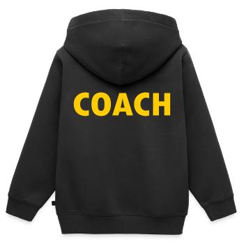 Coach - Sweat Premium à capuche zippé enfant bio - noir - Dos - AI Model Kid Male (0cm)