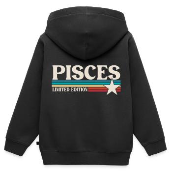 Sternzeichen Fische - Kinder Premium Organic Zip Hoodie - Schwarz - Hinten - AI Model Kid Male (0cm)