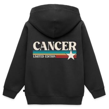 Sternzeichen Krebs - Kinder Premium Organic Zip Hoodie - Schwarz - Hinten - AI Model Kid Male (0cm)