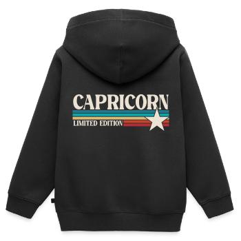 Sternzeichen Steinbock - Kinder Premium Organic Zip Hoodie - Schwarz - Hinten - AI Model Kid Male (0cm)