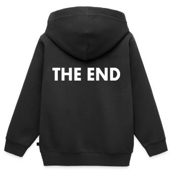 The end - Kinder Premium Organic Zip Hoodie - Schwarz - Hinten - AI Model Kid Male (0cm)