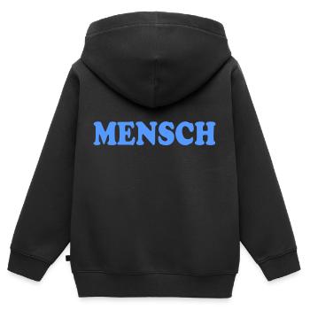 Mensch - Kinder Premium Organic Zip Hoodie - Schwarz - Hinten - AI Model Kid Male (0cm)