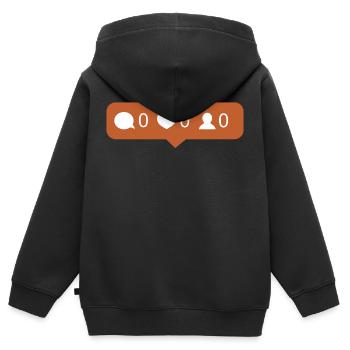 Instagram Herz - Kinder Premium Organic Zip Hoodie - Schwarz - Hinten - AI Model Kid Male (0cm)