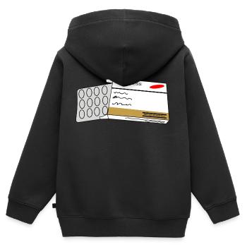 Happiness - Kinder Premium Organic Zip Hoodie - Schwarz - Hinten - AI Model Kid Male (0cm)