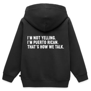 Puerto Rico - Kinder Premium Organic Zip Hoodie - Schwarz - Hinten - AI Model Kid Male (0cm)