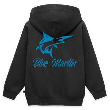 Angler - Angelsport - Blue Marlin - Geschenk - Kinder Premium Organic Zip Hoodie - Schwarz - Hinten - AI Model Kid Male (0cm)