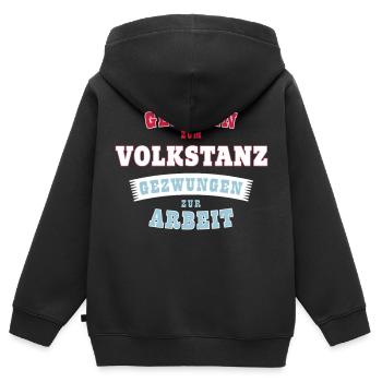 Folk Dance Sport - Gift - Kids Premium Organic Zip-up Hoodie - black - Back - AI Model Kid Male (0cm)