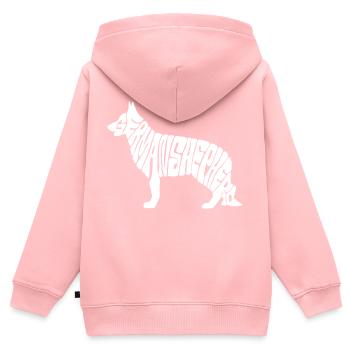 Schäferhund / Sheppard / Hund Logo / Polizeihund - Kinder Premium Organic Zip Hoodie - Rosa - Hinten - AI Model Kid Female (0cm)