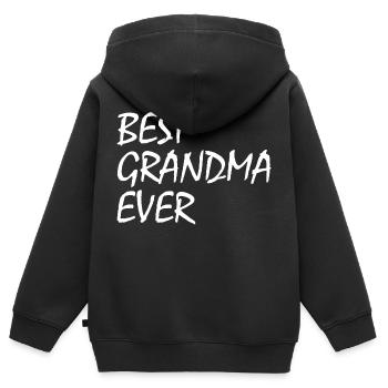 Best grandma ever - Kinder Premium Organic Zip Hoodie - Schwarz - Hinten - AI Model Kid Male (0cm)