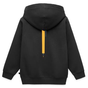 Stylo - Sweat Premium à capuche zippé enfant bio - noir - Dos - AI Model Kid Male (0cm)