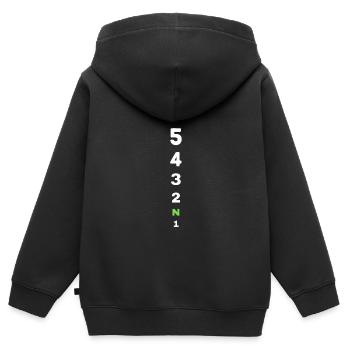 motorcycle speeds - Kids Premium Organic Zip-up Hoodie - black - Back - AI Model Kid Male (0cm)