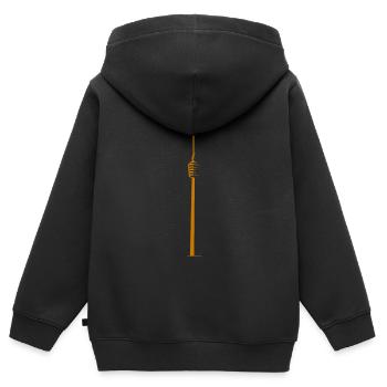 Fernsehturm#19 - Kinder Premium Organic Zip Hoodie - Schwarz - Hinten - AI Model Kid Male (0cm)