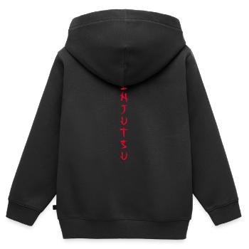 SENJUTSU - Sweat Premium à capuche zippé enfant bio - noir - Dos - AI Model Kid Male (0cm)