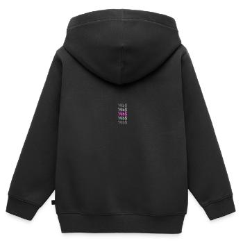 Style 1965 - Sweat Premium à capuche zippé enfant bio - noir - Dos - AI Model Kid Male (0cm)