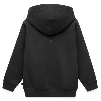 Norway Bangladesh Flag Heart - Kids Premium Organic Zip-up Hoodie - black - Back - AI Model Kid Male (0cm)