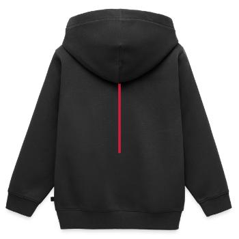 strich - Kinder Premium Organic Zip Hoodie - Schwarz - Hinten - AI Model Kid Male (0cm)