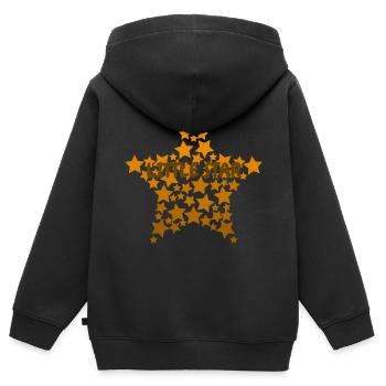 LITTLE STAR - Kids Premium Organic Zip-up Hoodie - black - Back - AI Model Kid Male (0cm)