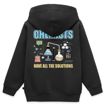 Labor Reagenzglas - Kinder Premium Organic Zip Hoodie - Schwarz - Hinten - AI Model Kid Male (0cm)