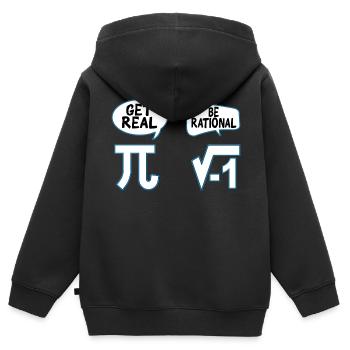 Mathematik - Kinder Premium Organic Zip Hoodie - Schwarz - Hinten - AI Model Kid Male (0cm)