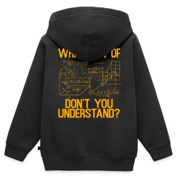 physicist - Kids Premium Organic Zip-up Hoodie - black - Back - AI Model Kid Male (0cm)