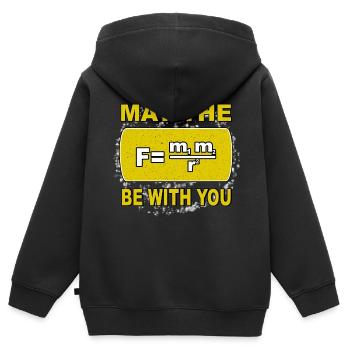 physicist - Kids Premium Organic Zip-up Hoodie - black - Back - AI Model Kid Male (0cm)