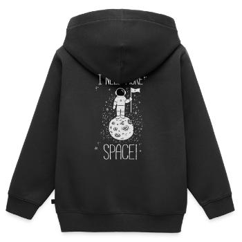 Astronomie Astronaut Astro Weltall Universum - Kinder Premium Organic Zip Hoodie - Schwarz - Hinten - AI Model Kid Male (0cm)