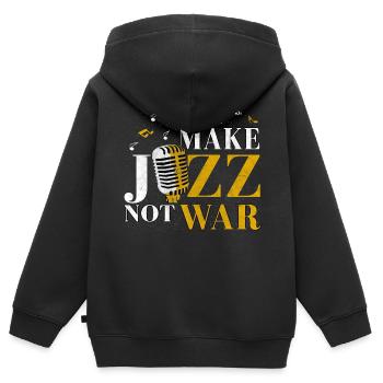 jazz - Sweat Premium à capuche zippé enfant bio - noir - Dos - AI Model Kid Male (0cm)