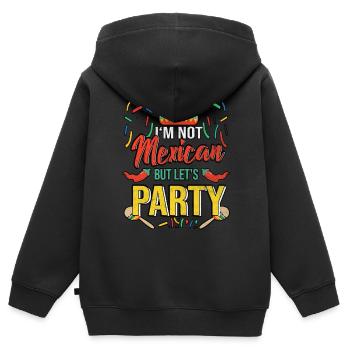 Mexiko - Kinder Premium Organic Zip Hoodie - Schwarz - Hinten - AI Model Kid Male (0cm)