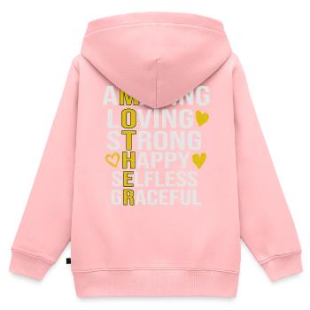 Mutterschaft Mutterliebe Mom Mama Mami Geschenk - Kinder Premium Organic Zip Hoodie - Rosa - Hinten - AI Model Kid Female (0cm)