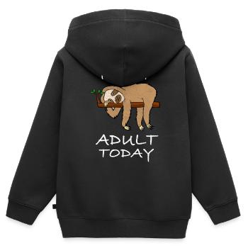 lustige Bilder Spruch Tiere Faultier Tierliebhaber - Kinder Premium Organic Zip Hoodie - Schwarz - Hinten - AI Model Kid Male (0cm)