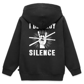 Schlagzeuger Drumsticks - Kinder Premium Organic Zip Hoodie - Schwarz - Hinten - AI Model Kid Male (0cm)
