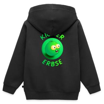 chick-pea - Kids Premium Organic Zip-up Hoodie - black - Back - AI Model Kid Male (0cm)