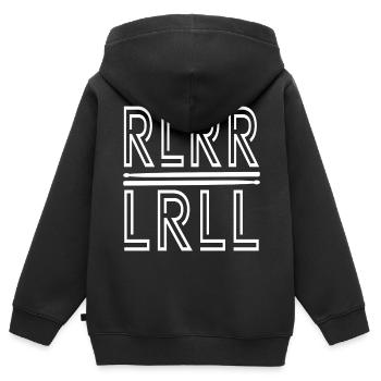 Schlagzeug Schlagzeuger - Kinder Premium Organic Zip Hoodie - Schwarz - Hinten - AI Model Kid Male (0cm)